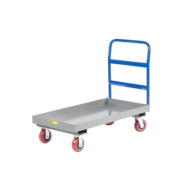 3" Lip Edge Platform Truck, 3600 lbs Cap, 6" Polyurethane, 24" x 36"